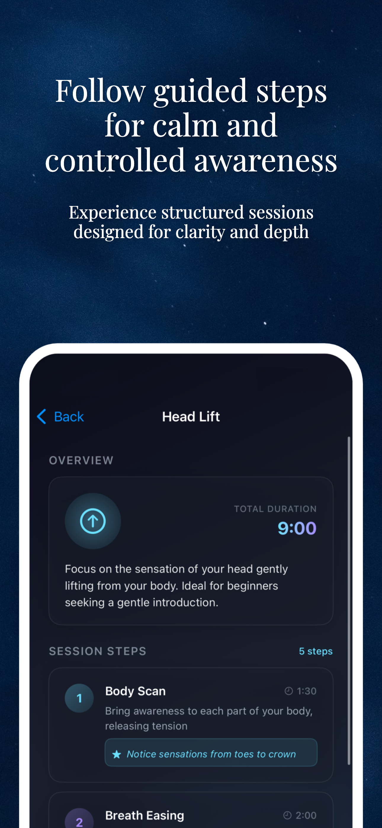 Guided Session Steps